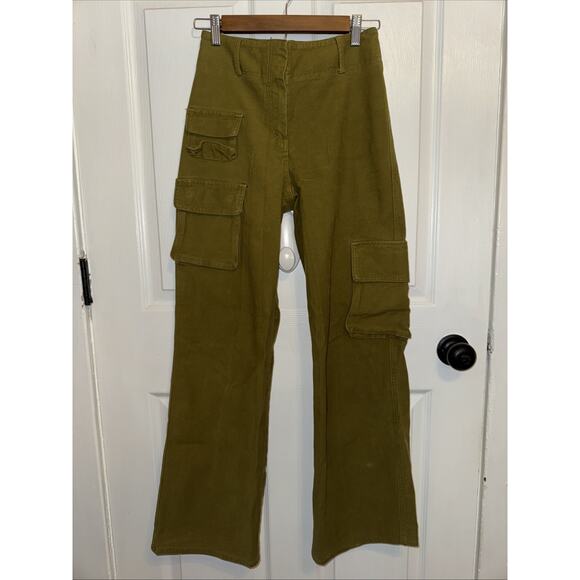 Aritzia Pants - Wilfred Free Aritzia Green Wide leg Cargo‎ pants Size 0